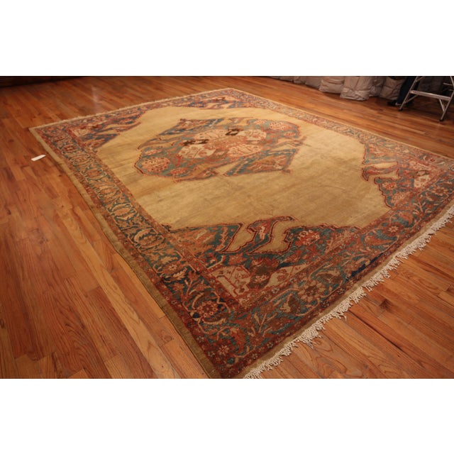 Captivating Antique Persian Bakshaish Rug, Country of Origin: Persia, Circa Date: 1880