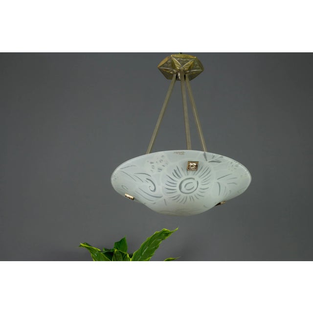 Chandelier from Maxonade Verrier D’Art, 1920s For Sale - Image 9 of 18