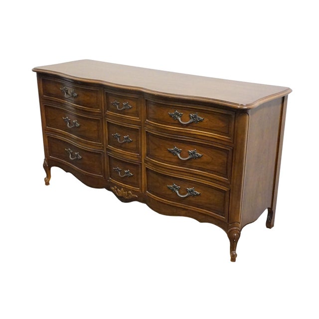Dixie Dixie Furniture Solid Cherry Country French Provincial 62" Triple Dresser 355-233 For Sale - Image 4 of 13