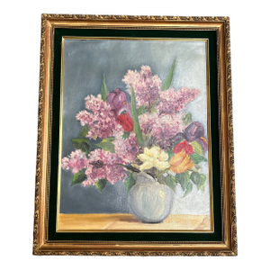 1960’s Original Floral Still Life Painting “Spring Flowers”