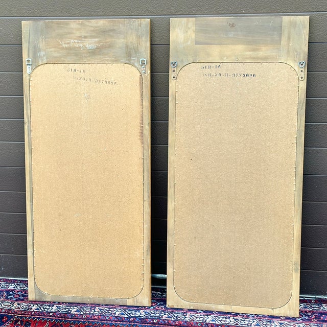 1970's Burlwood Rectangular Wall Mirrors by Roland Carter for Lane - a Pair For Sale - Image 9 of 10