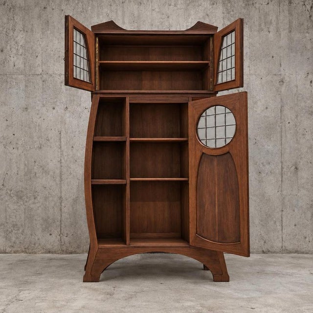Vintage Art Nouveau Oak Sideboard, 1960s For Sale - Image 6 of 7