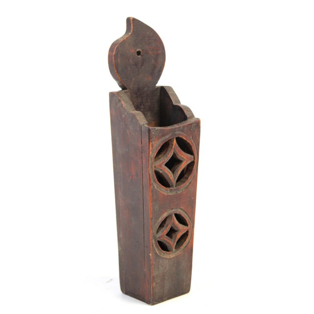 1960s Wall Pocket Doubled Diamond Pattern For Sale - Image 4 of 11