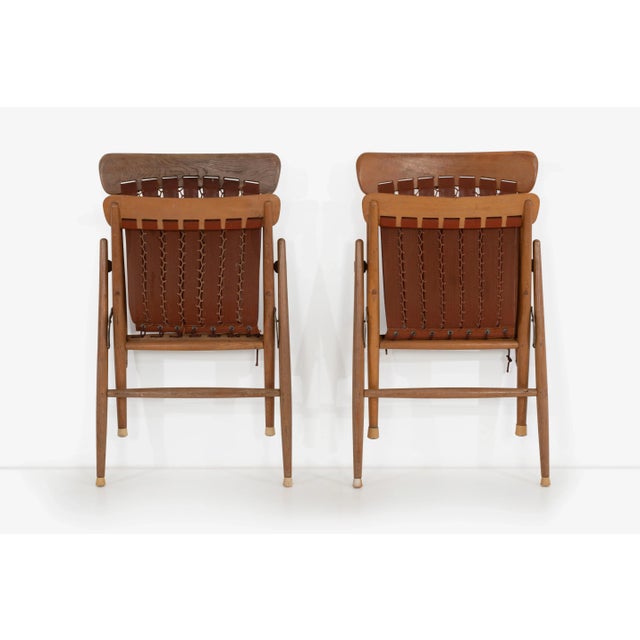 Mid-Century Modern Maruni Mokko of Japan Folding Sling Chairs - A Pair For Sale - Image 3 of 13