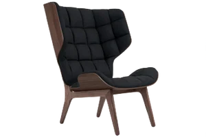Dark Stained Velvet & Midnight Blue Mammoth Chair by Rune Krojgaard & Knut Bendik Humlevik for Norr11
