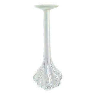 Soliflore Glass Vase Marie-Claude in Frosted Crystal Glass by Lalique, 1970s For Sale