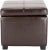 Square Ottoman in Brown & Black For Sale - Image 10 of 10
