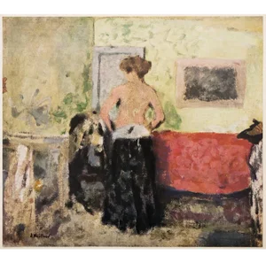 1940s After Edouard Vuillard "Woman Undressing" First Edition Vintage Swiss Lithograph