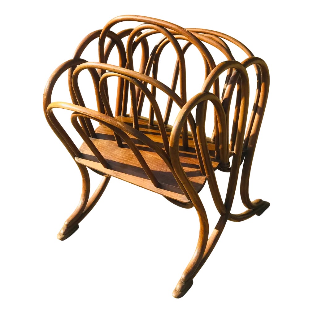 Bentwood Magazine Rack from Thonet, 1880s | Chairish