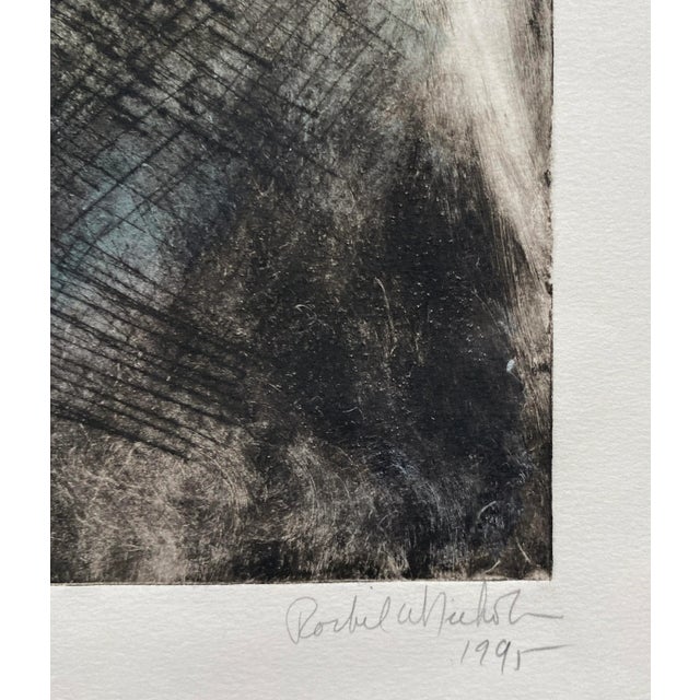 1995 color etching on paper by Rachel Nichols. Pencil signed, dated, titled "Studio" and noted as 2nd state.