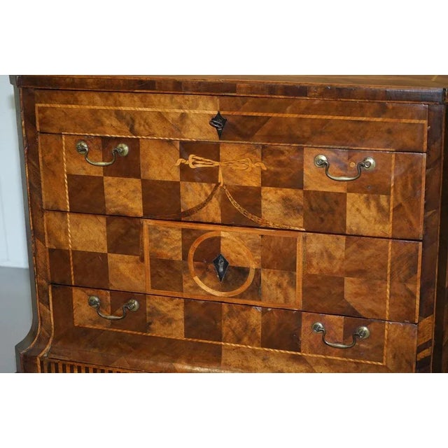 Continental Parquetry Marquetry Inlaid Commode, 1780s For Sale - Image 9 of 18
