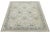 Modern Oushak Style Hand-Knotted Wool & Silk Area Rug in Soft Beige and Blue For Sale - Image 11 of 12
