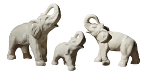 Ceramic Elephants attributed to Anna-Lisa Thomson, 1930, Set of 3