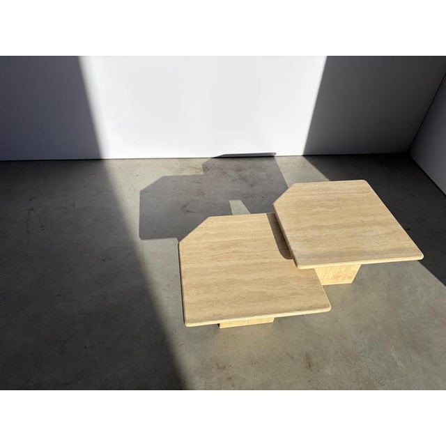 Stone Vintage Travertine Nesting Tables, 1970s, Set of 2 For Sale - Image 7 of 10