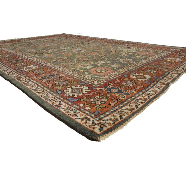 73173 Antique Persian Sultanabad Rug, 06'10 x 10'10. The Sage Conservatory: Late 19th Century Persian Sultanabad...