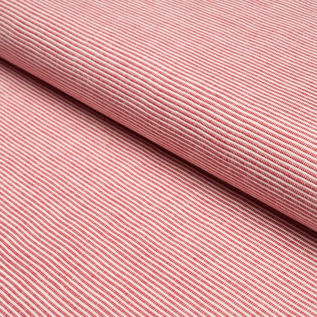 Asher features thick and thin cotton yarns woven into a fine ribbed stripe. With its rich texture and dimensional...