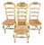 Habersham French Country Dining Chairs Rush Hand Painted For Sale