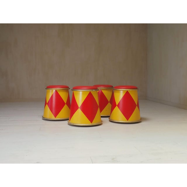 Circus Stools from Eurodisney, Paris, 1980s, Set of 4 For Sale - Image 9 of 11