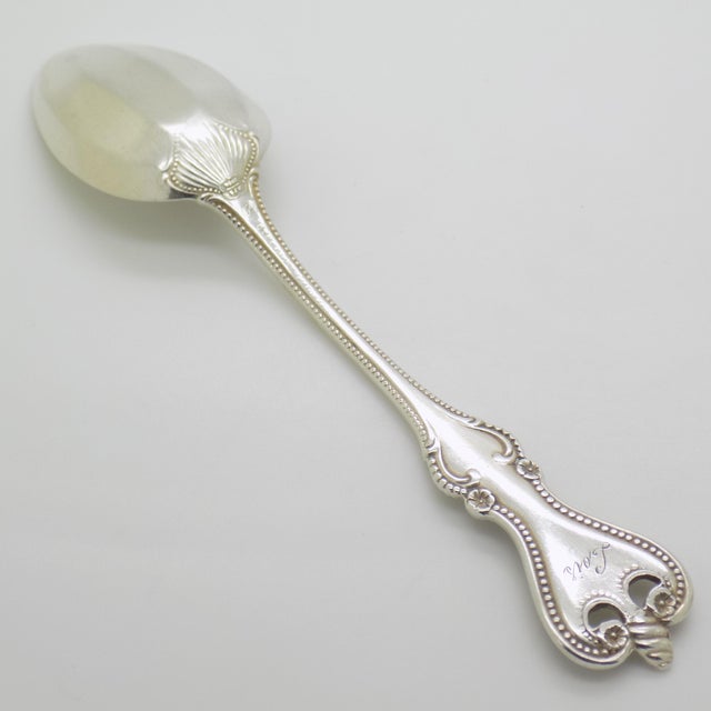 Vintage British Sterling Silver 925 Elegant Spoon Engraved "Lois" Usable For Sale - Image 6 of 14