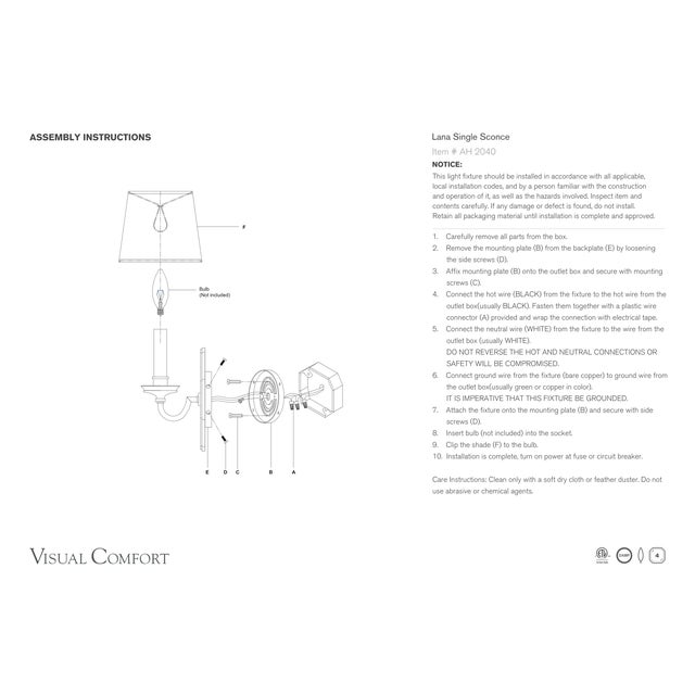 Traditional Alexa Hampton for Visual Comfort Signature Lana Single Sconce in Gun Metal and Antique Mirror with Linen Shade For Sale - Image 3 of 3