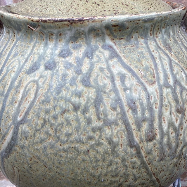 Mid 20th Century Large Scale Ceramic Tea Pot With Bamboo Handle Stamped For Sale - Image 11 of 12