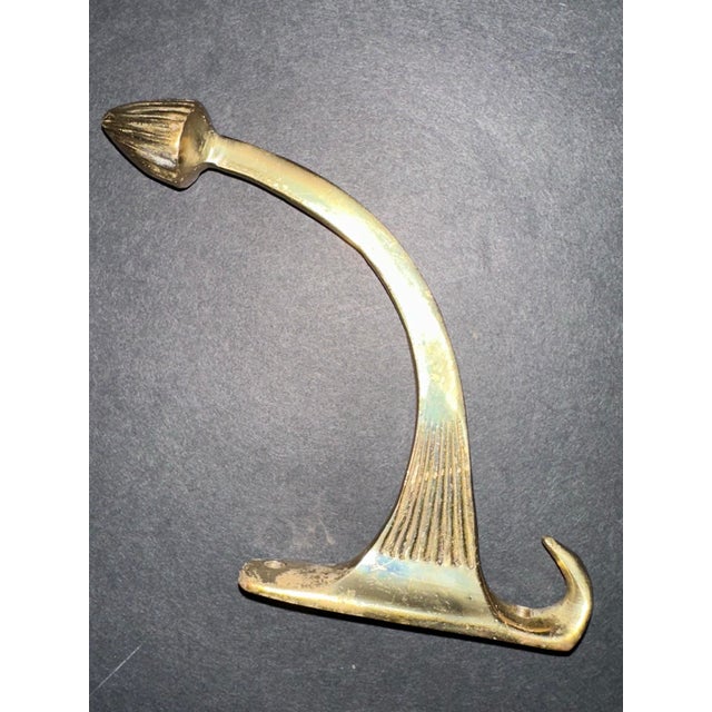 Vintage Late 20th Century Art Deco Brass Hooks For Sale - Image 11 of 12