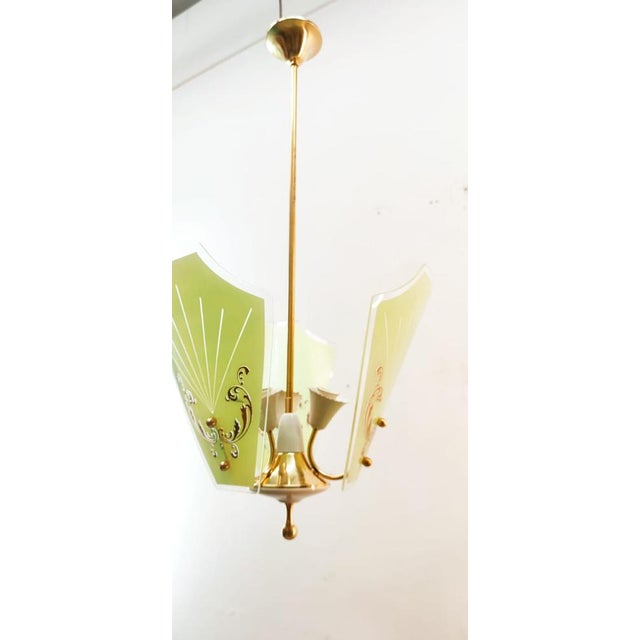 Suspension Lamp with 3-Decorative Glasses For Sale - Image 16 of 18