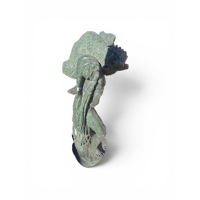 Stone Sculpture of Hercules, 19th Century, Serpentine For Sale - Image 7 of 12
