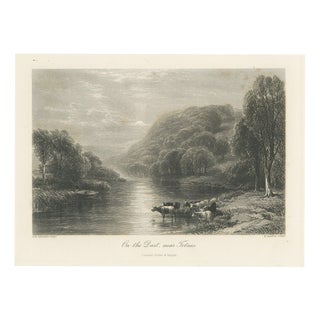 After Edmund Morison Wimperis, On the Dart Near Totnes, 1876, Engraving For Sale