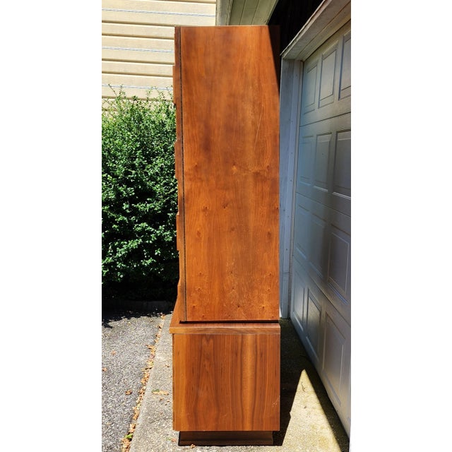 Pair of Brutalist Cubed Highboy Storage Chests by Young Manufacturing Company For Sale - Image 11 of 12