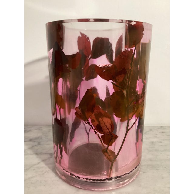 Resin Flower Vase with Rose Stems and Leaves Inside, 1970s For Sale - Image 15 of 15