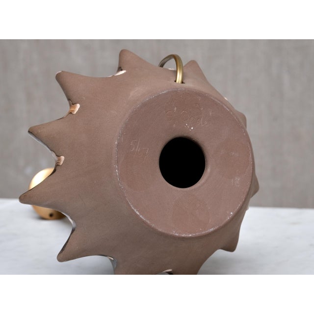Sculptural Glazed Ceramic Table Lamp from Niels Preben Larsen, Denmark, 1967 For Sale - Image 11 of 12