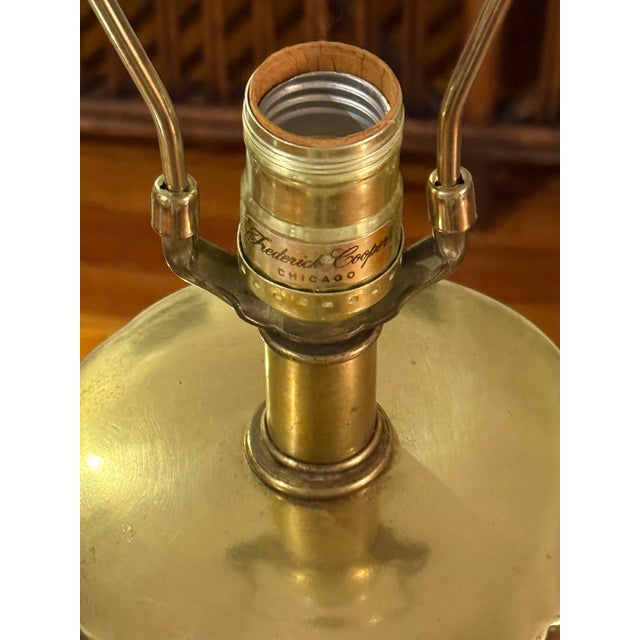 1960s Mid 20th Century Frederick Cooper Brass Table Lamp For Sale - Image 5 of 10