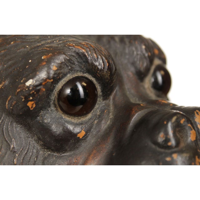 TERRA COTTA SITTING PUG DOG STATUE ATTRIBUTED TO GOLDSCHEIDER For Sale - Image 9 of 12