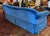 Textile Vintage Velvet Cobalt Blue Sofa For Sale - Image 7 of 10