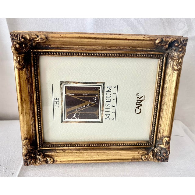 Baroque Vintage Carr Museum Series Ornate Giltwood Style Photo Frame 4 X 5 Opening. For Sale - Image 3 of 14