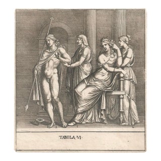 Antique Roman Male Nude Neoclassical Engraving For Sale