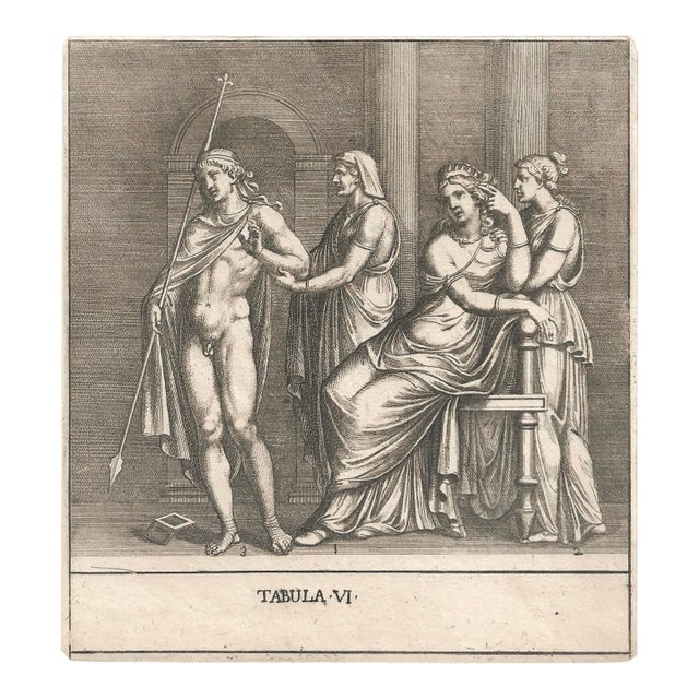 Antique Roman Male Nude Neoclassical Engraving For Sale