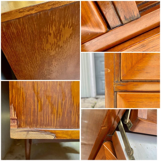 Italian Style Mid Century Modern Highboy Sideboard or Dry Bar For Sale - Image 12 of 12