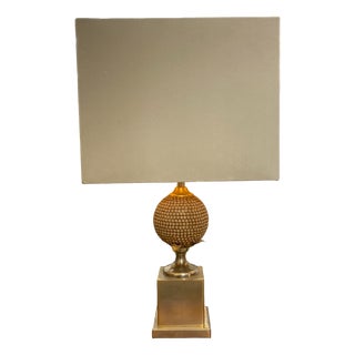Gilt Pineapple Lamp, 1970s For Sale