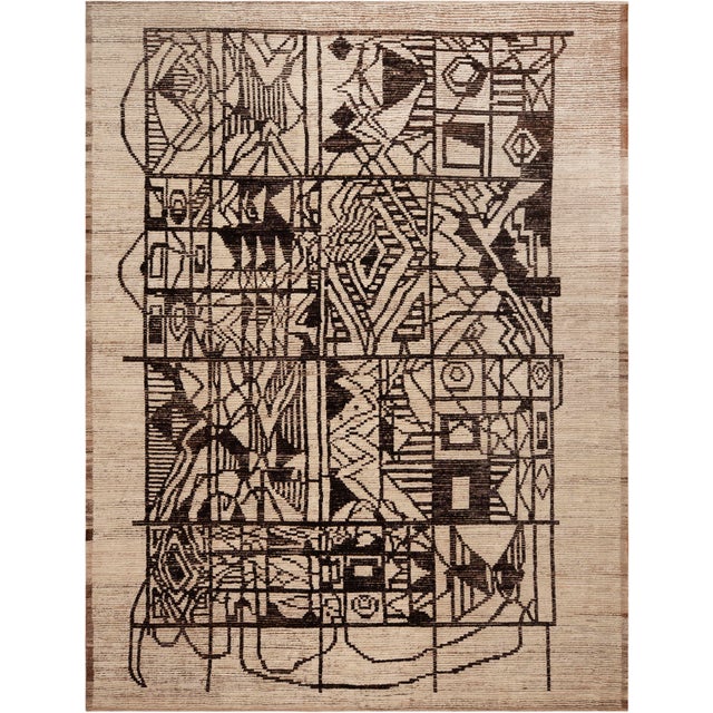 Composition Abstract Design Modern Rug, Country of origin: Central Asia, Circa date: Modern