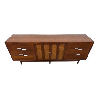 Mid-Century Modern American of Martinsville Accord Walnut Triple Dresser For Sale