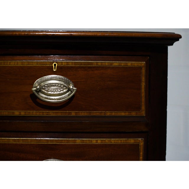 Early 20th Century American Federal Style Inlaid Mahogany Chest For Sale - Image 9 of 13