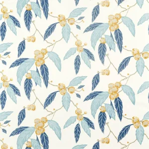 Harlequin Coppice Fabric in Sarffron/Cobalt