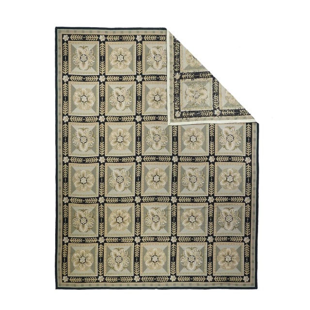 Traditional French Aubusson Design Rug 8'0" X 9'11'' For Sale - Image 3 of 10