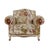 Sculptural Lounge Armchair with Floral Upholstery, France, 1950s For Sale