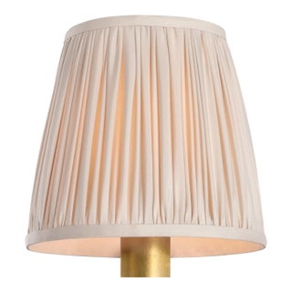 Visual Comfort Signature 6" Pleated Champagne Silk Shade For Sale