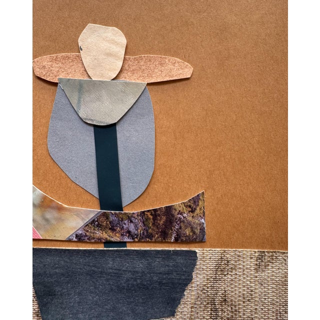 Paper "Vessel 7" Original Mixed-Media Framed Collage on Paper by Zac Woodiel For Sale - Image 7 of 11