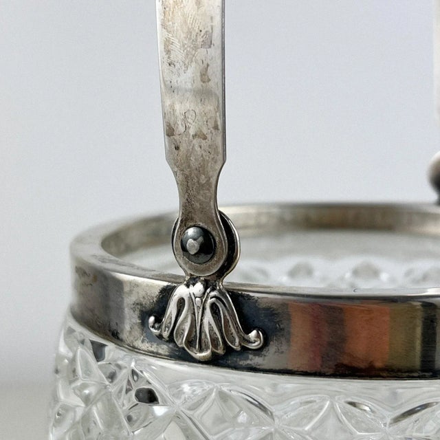 Metal Vintage Italian Crystal and Silver Ice Bucket, 1940s For Sale - Image 7 of 10