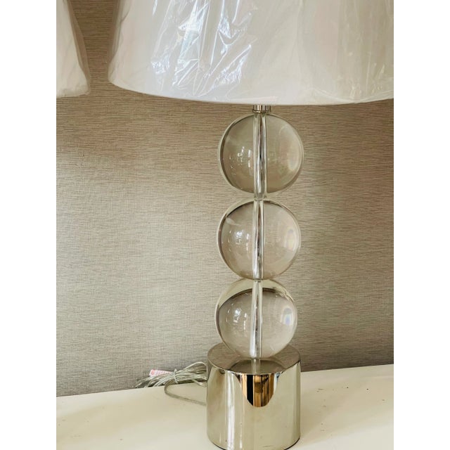 1960s Carl Springer Style Mid-Century Modern Glass Globes Lamps For Sale - Image 5 of 8